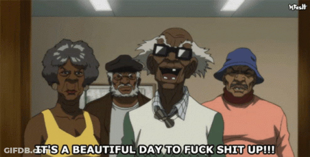 Boondocks Col Stinkmeaner Shit Up GIF