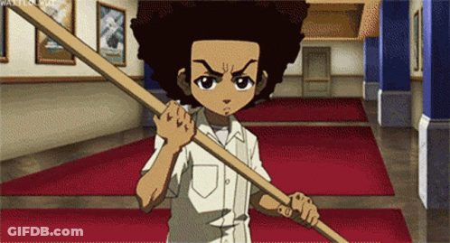Boondocks Huey Freeman Bat GIF