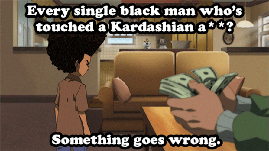 Boondocks Huey Freeman Money Kardashian GIF