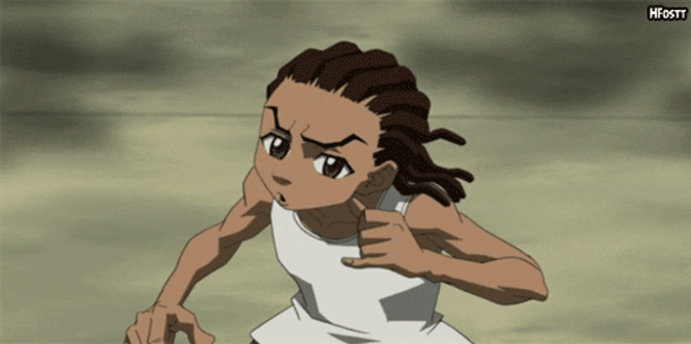 Boondocks Riley Freeman Boxing Moves GIF