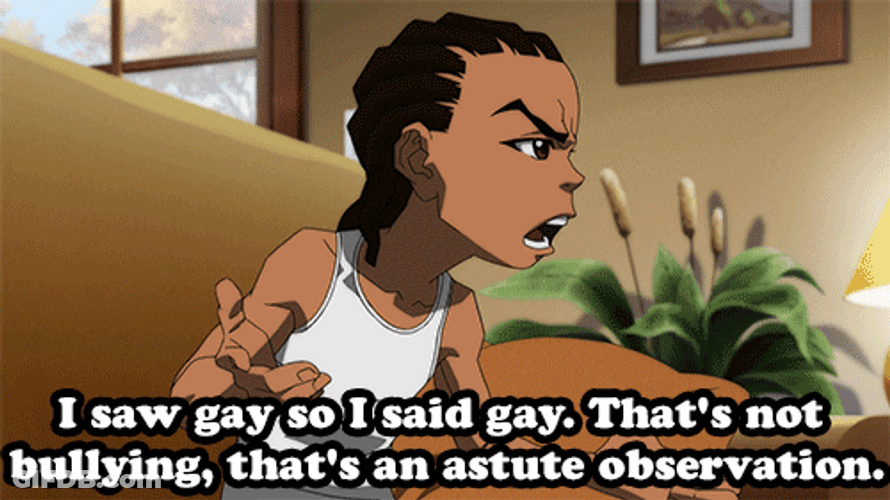 Boondocks Riley Freeman Not Bullying GIF