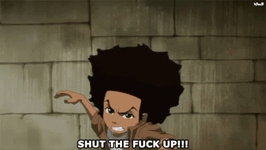 Boondocks Riley Freeman Shut Up GIF
