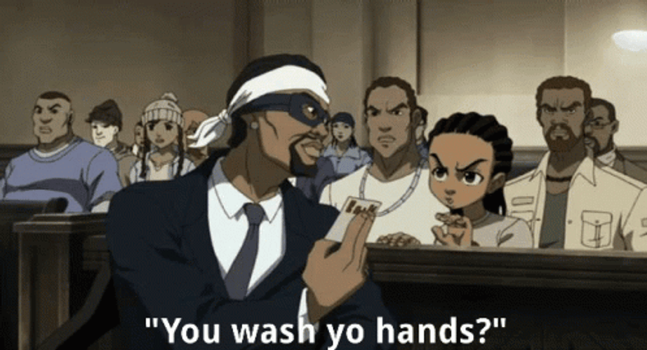 Boondocks Riley Freeman Wash Hands GIF