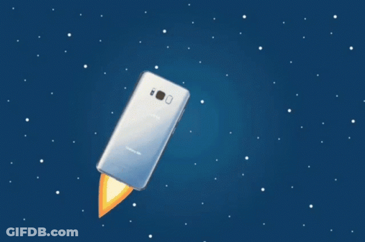 Boost Phone Rocket Ship GIF