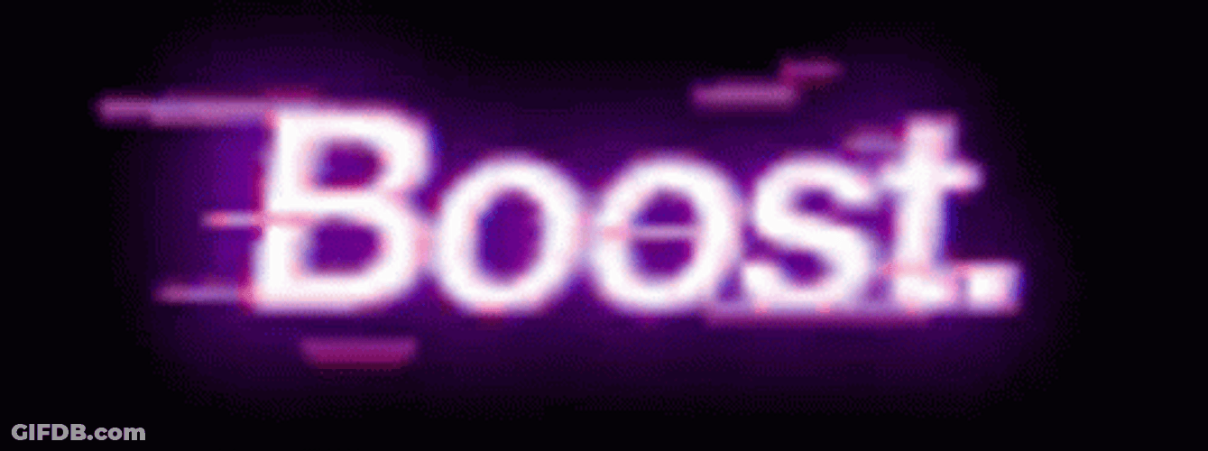 Boost Purple Text Animation GIF
