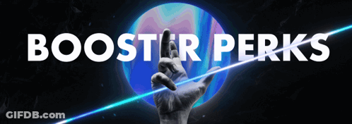 Booster Perks Poster With Hand Reaching Out GIF