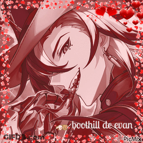 Boothill De Evan With Hearts Around Him GIF
