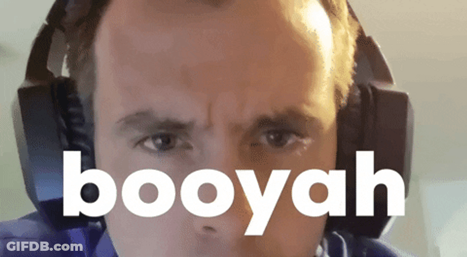 Booyah Man Eye Brow Move GIF
