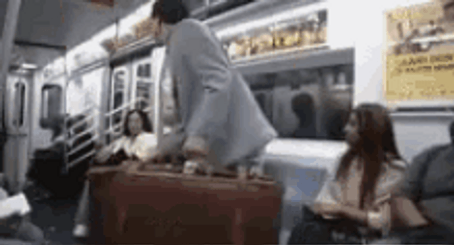 Borat Not Holding His Bag Properly GIF