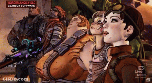 Borderlands 2 DLC Gearbox Software Advertisement With Characters GIF