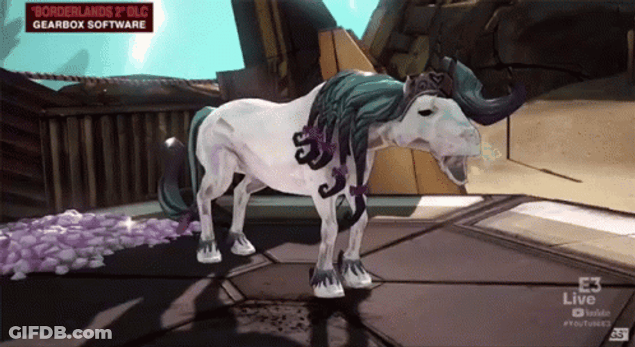 Borderlands Vomiting Unicorn GIF