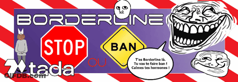Borderline Sign With Stop Sign And Ban Sign GIF