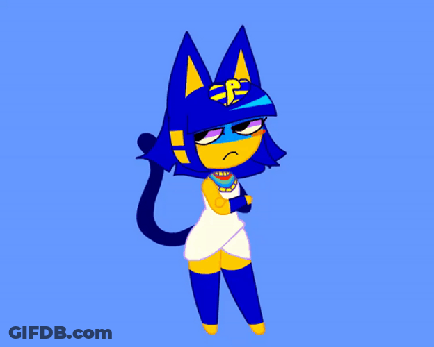 Bored Ankha Stoic Reaction GIF