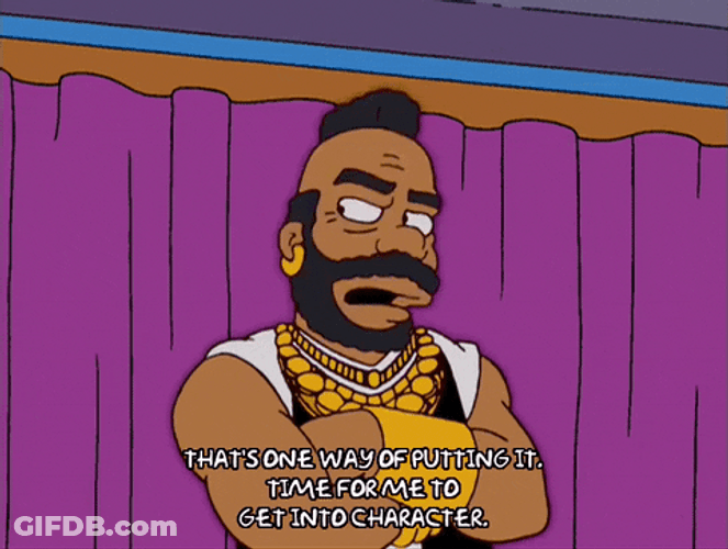 Bored Cartoon Mr T The Simpsons GIF