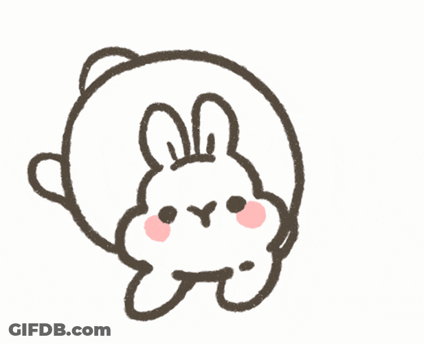 Bored Chubby Bunny Rolling GIF