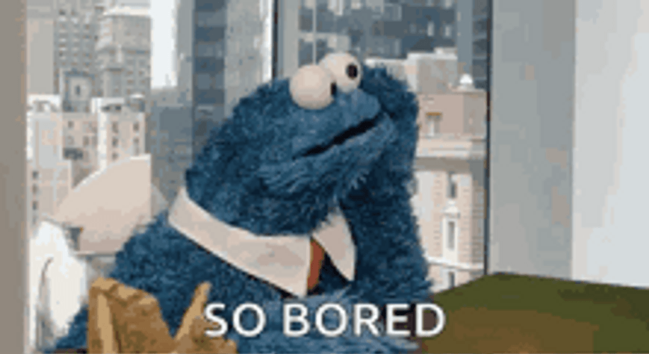 Bored Cookie Monster GIF