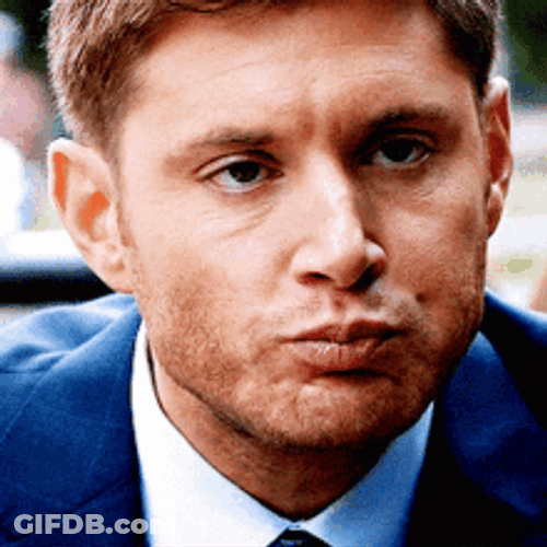 Bored Dean Winchester Chewing GIF