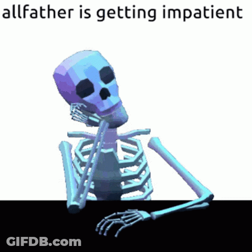 Bored Impatient Skeleton GIF