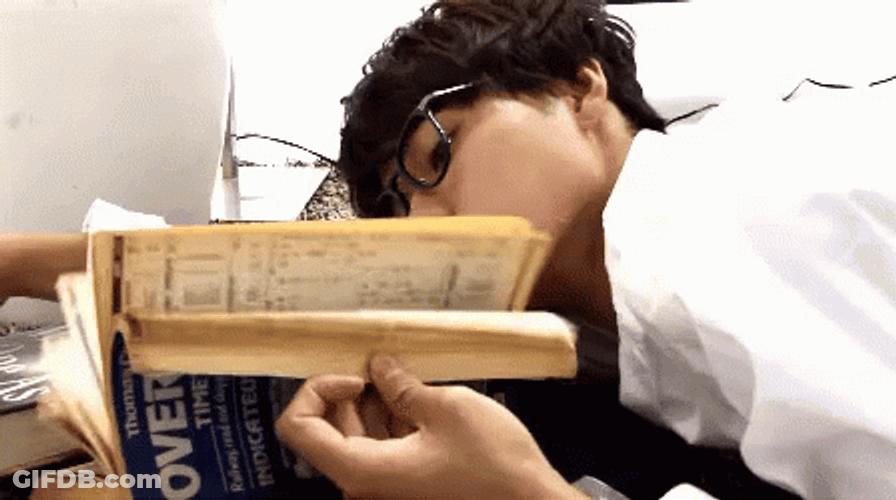 Bored Kento Studying GIF