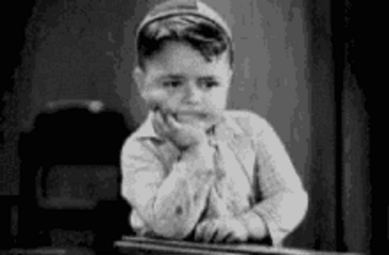 Bored Kid Mmmm Waiting Time Hand Tap GIF