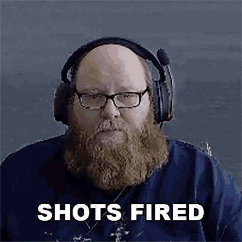 Bored Man Saying Shots Fired GIF