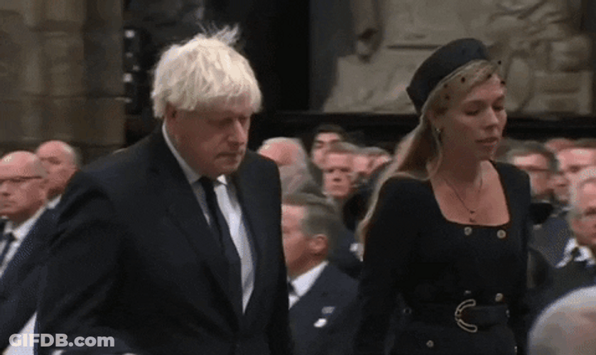 Boris Johnson Attending Queen Elizabeth Funeral GIF
