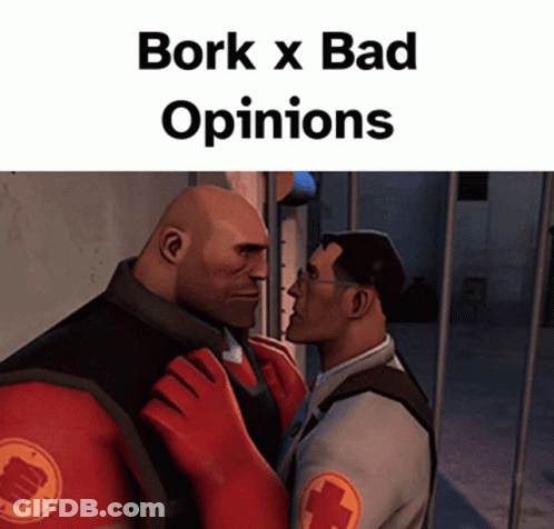 Bork X Bad Opinions Cartoon GIF
