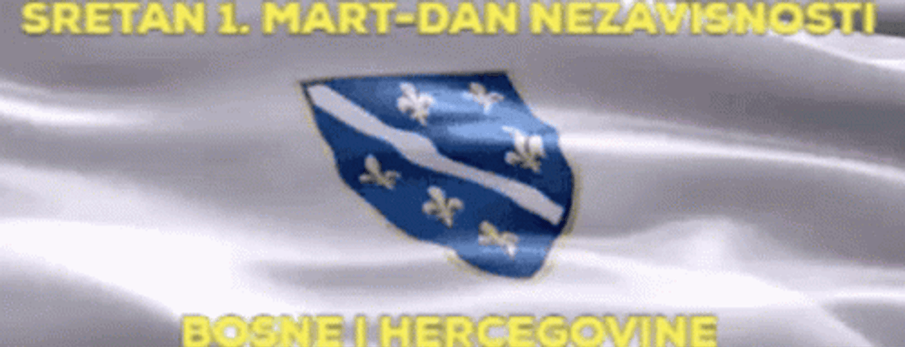 Bosnia And Herzegovina Silky Flag GIF