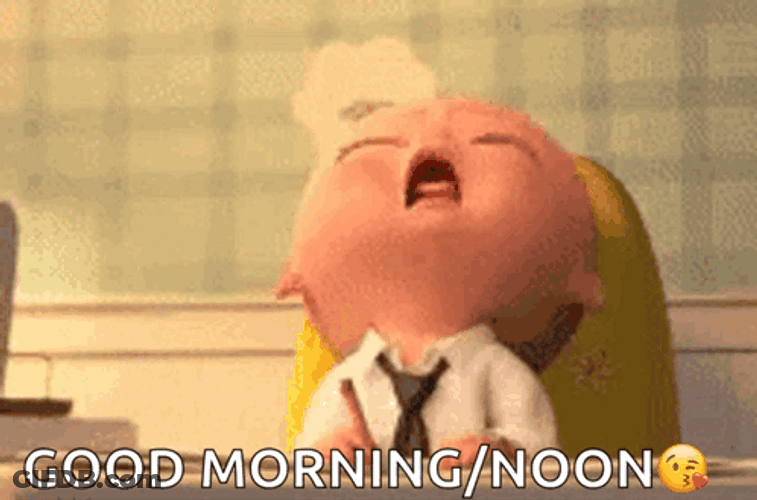 Boss Baby Good Morning Work Reaction GIF