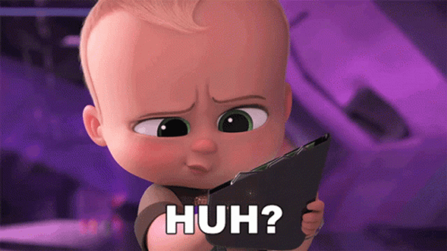 Boss Baby Saying Huh GIF