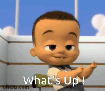 Boss Baby Saying What's Up GIF