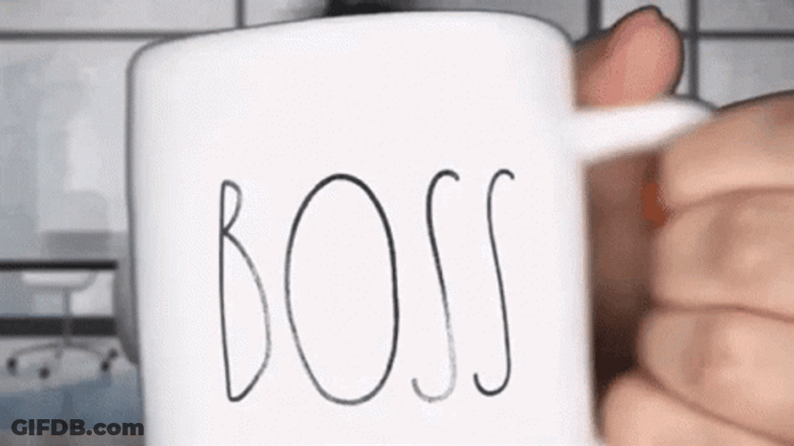 Boss Coffee Cup GIF