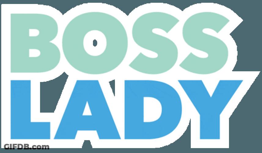 Boss Lady Colorful Text GIF