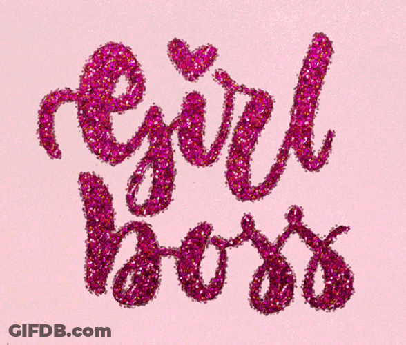 Boss Lady Glitter Text GIF