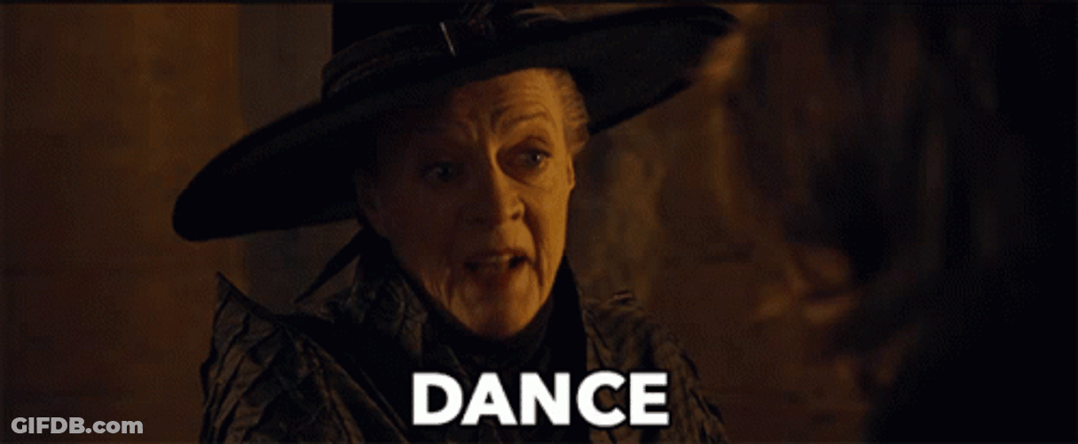 Bossy Minerva McGonagall Commands Dance GIF