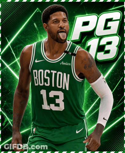 Boston 13 Basketball Player Sticking Out Tongue GIF