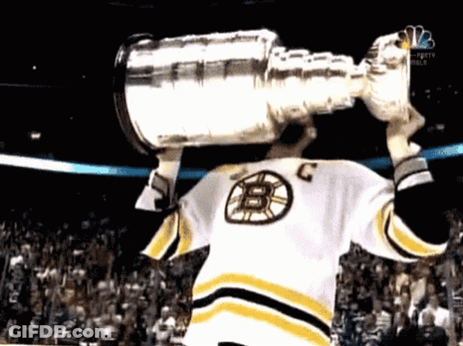 Boston Bruins Zdeno Chara Lifting Stanley Cup GIF