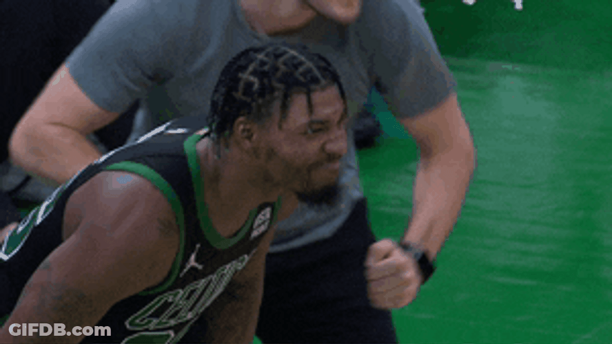 Boston Celtics Excited Player Nodding GIF
