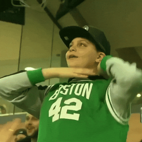Boston Celtics Fan Funny Antics GIF