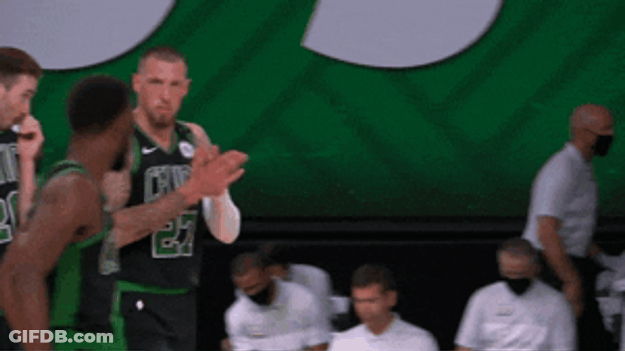 Boston Celtics Giannis Antetokounmpo Hand Tap GIF