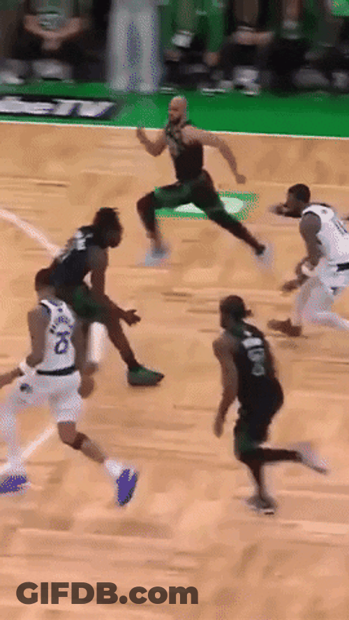 Boston Celtics Jaylen Brown Incredible Dunk GIF