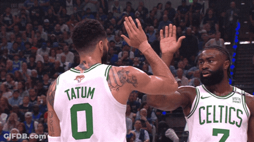 Boston Celtics Jayson Tatum High Five GIF