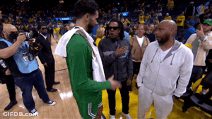 Boston Celtics Jayson Tatum Jay Z Handshake GIF