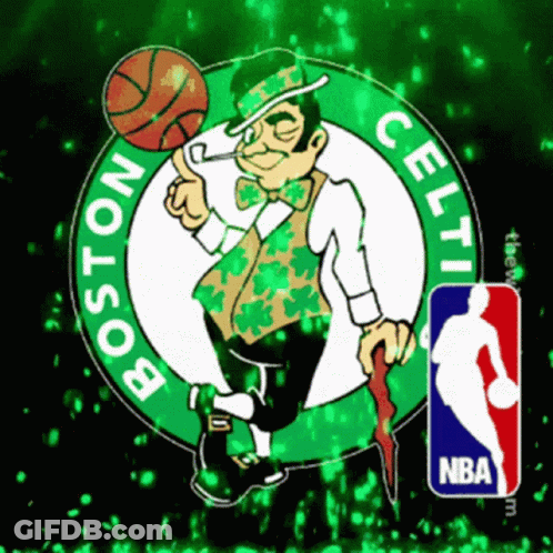 Boston Celtics Logo With Leprechaun GIF