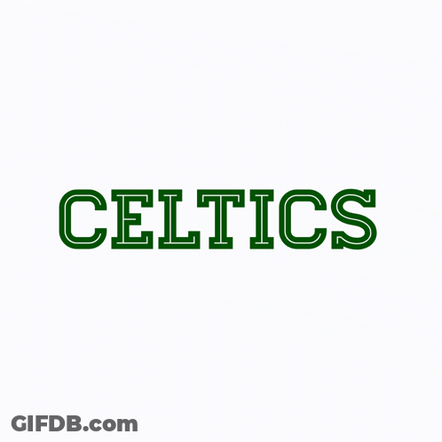 Boston Celtics Logo With Leprechaun Holding Basketball GIF