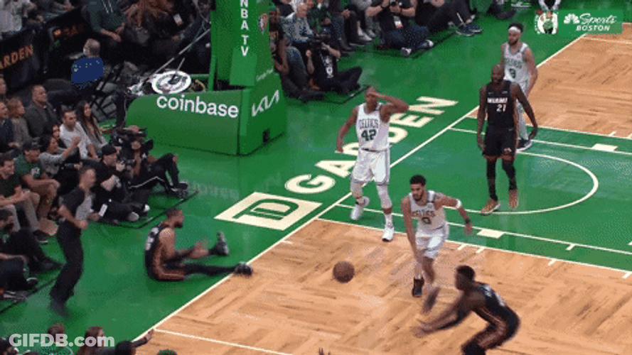 Boston Celtics Player Looking Far GIF