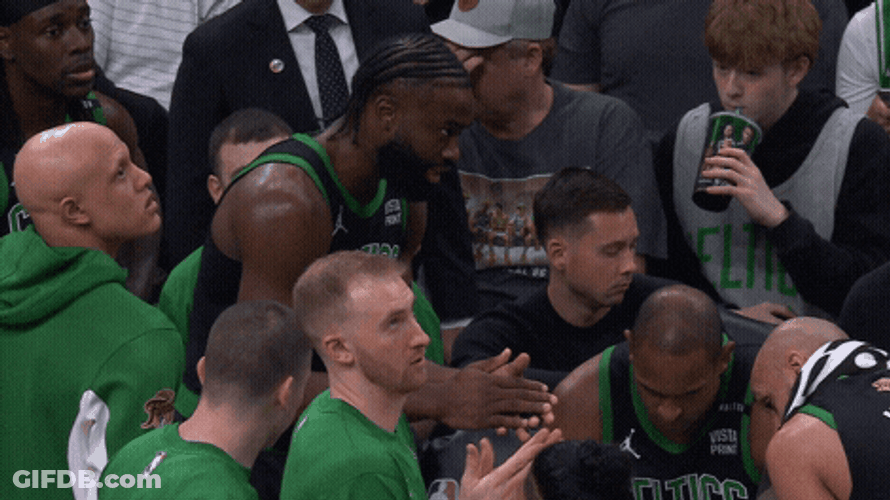 Boston Celtics Teammates Exchange Support GIF