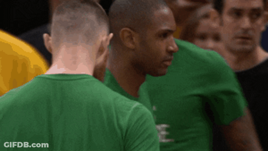 Boston Celtics Teammates Excited Chest Bump GIF
