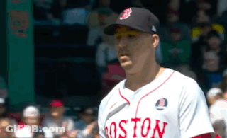 Boston Red Sox Baseball Player In Dugout GIF