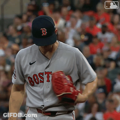 Boston Red Sox Baseball Player Ready To Pitch GIF